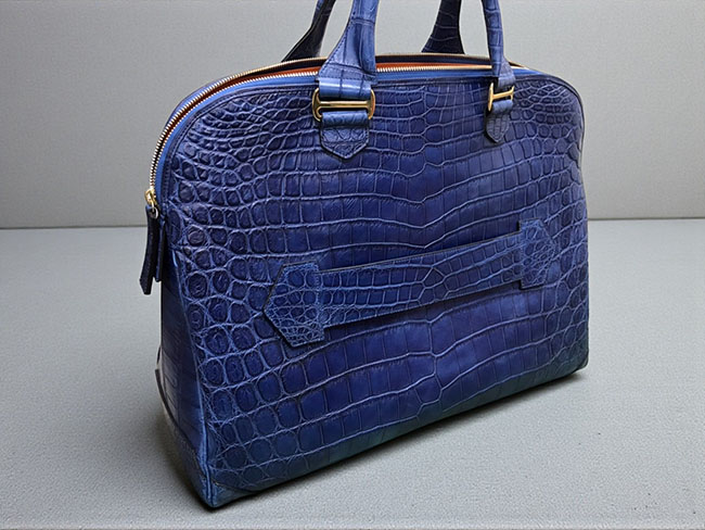 藍染クロコダイルバッグ